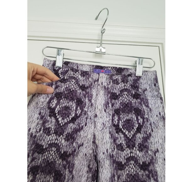 Vintage Enzo purple snake print pants size small - Picture 6 of 13